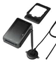 Pole-mounted unattended payment terminal with display housing and stand