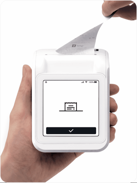 Animated product graphic for the SumUp Solo and mobile printer bundle