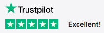 Trustpilot five-star badge with the text “Excellent!